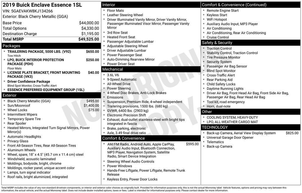 2019 Buick Enclave Essence