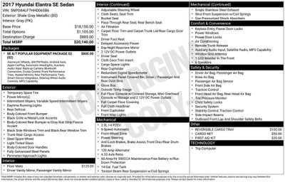 2017 Hyundai Elantra SE