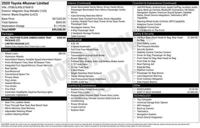 2020 TOYOTA TRU 4RUNNER Base