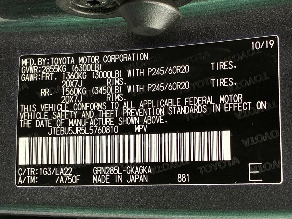 2020 Toyota 4Runner Limited