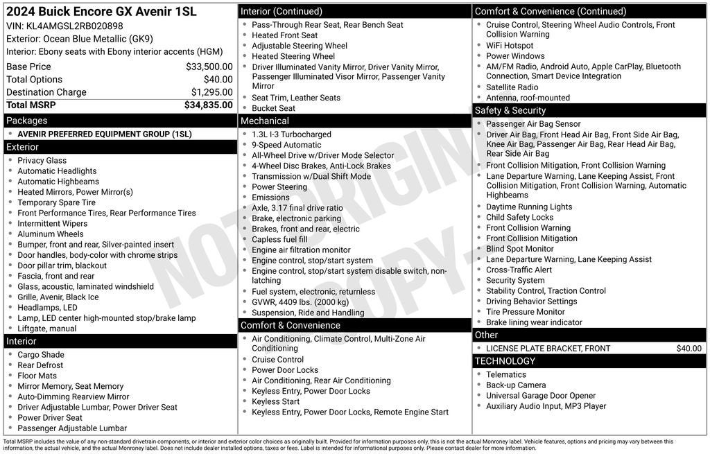2024 Buick Encore GX Avenir