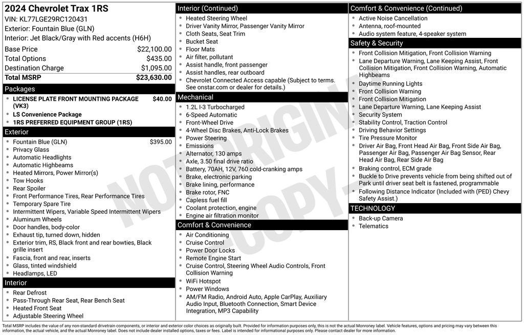 2024 Chevrolet Trax 1RS