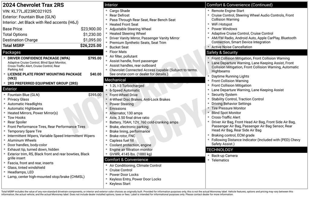2024 Chevrolet Trax 2RS