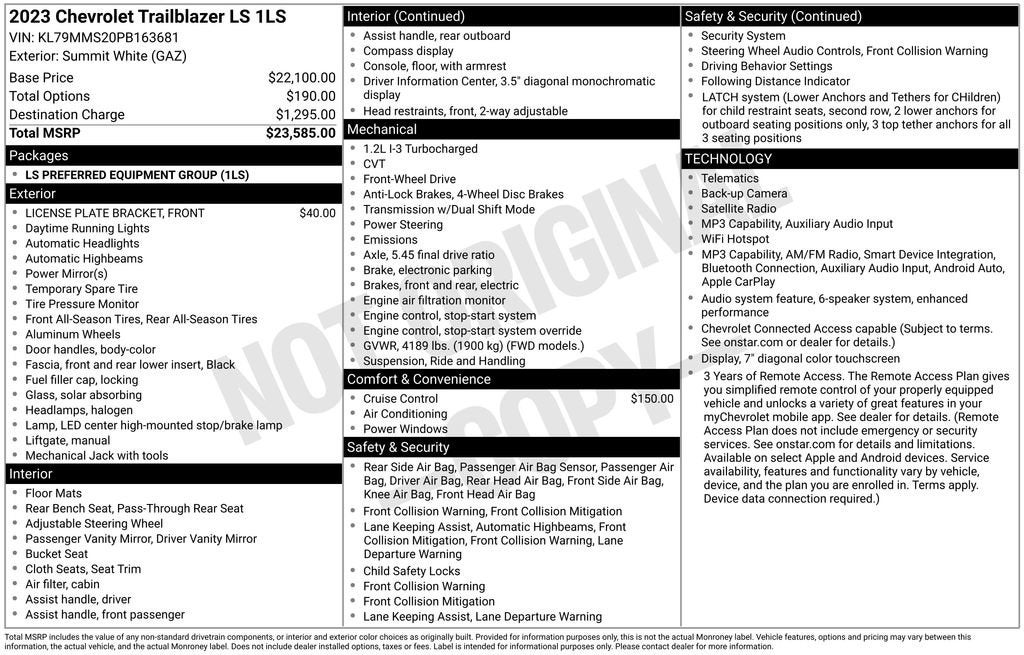 2023 Chevrolet Trailblazer LS