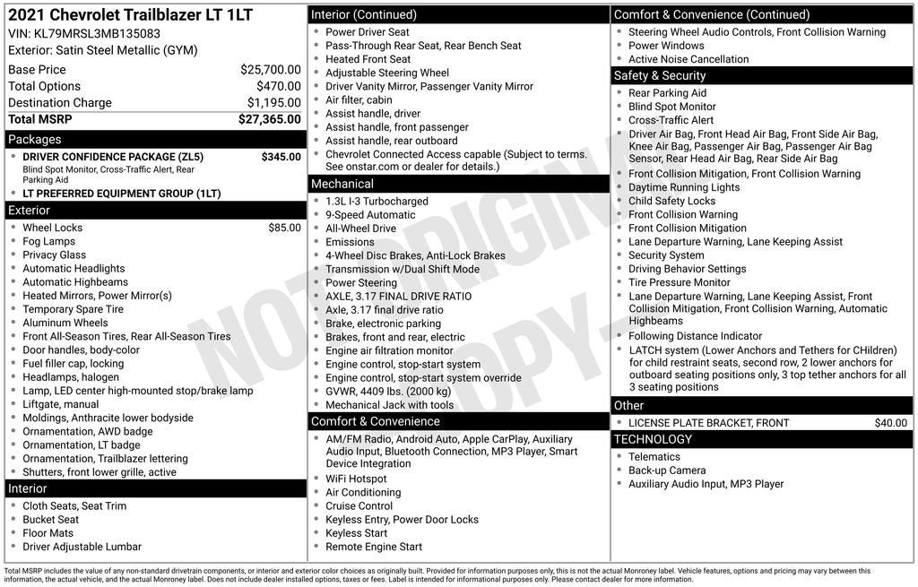 2021 Chevrolet Trailblazer LT