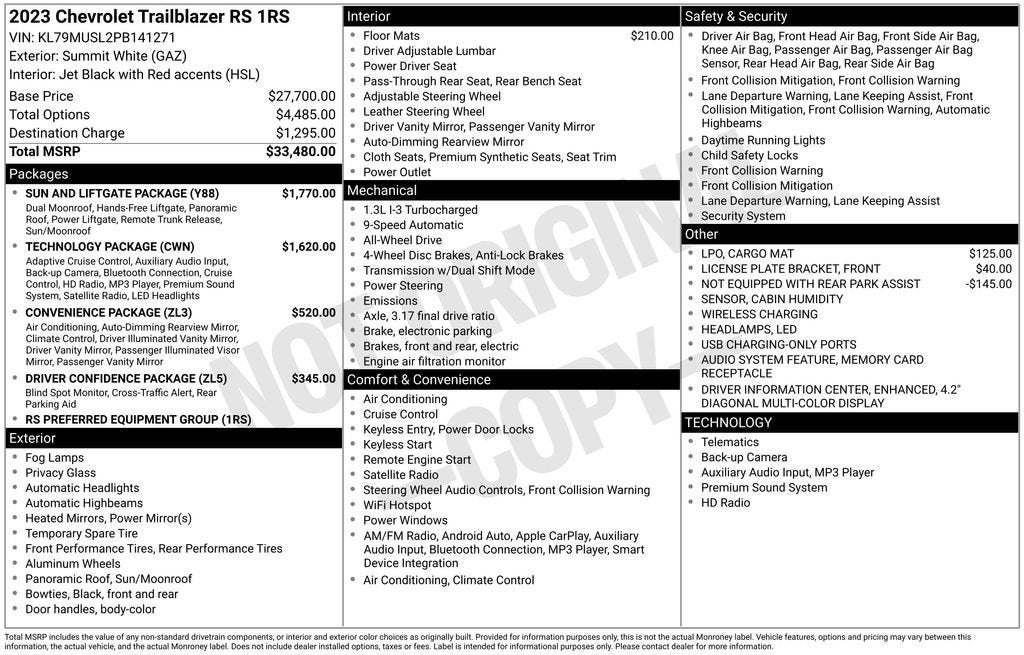 2023 Chevrolet Trailblazer RS