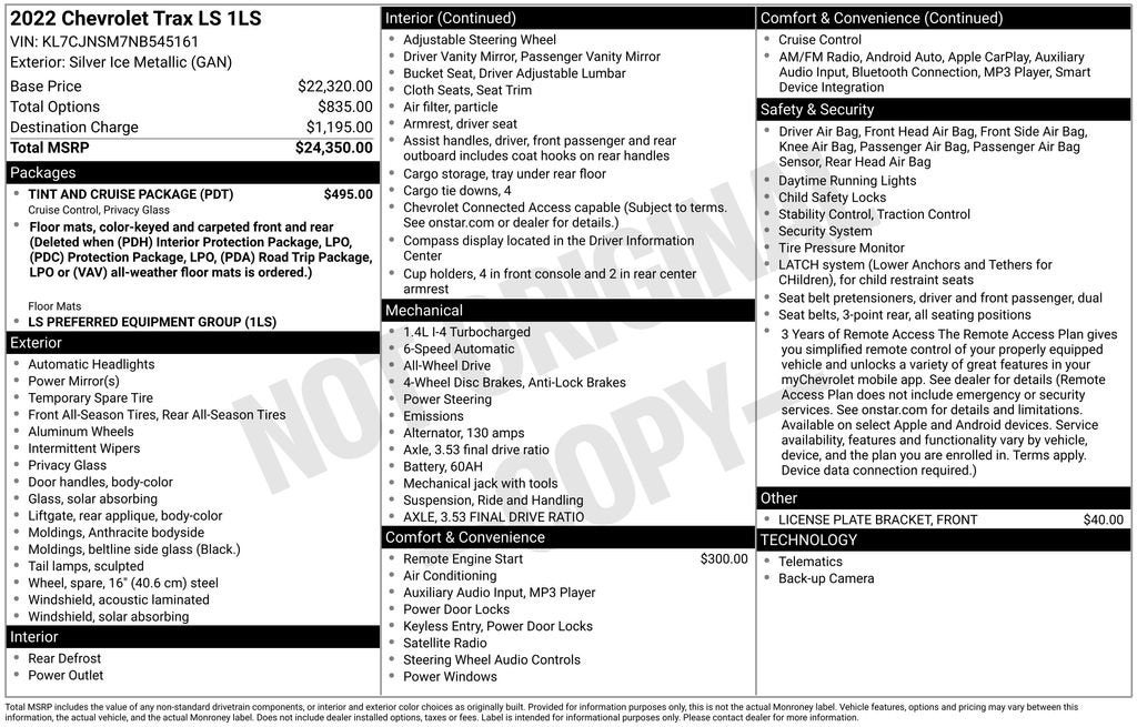 2022 Chevrolet Trax LS