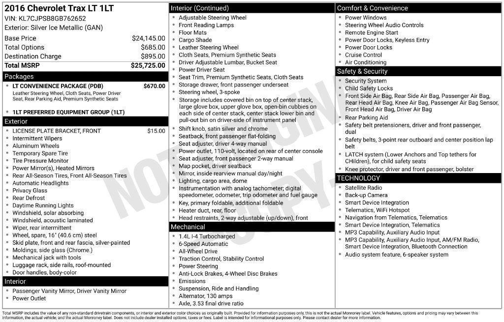 2016 Chevrolet Trax LT