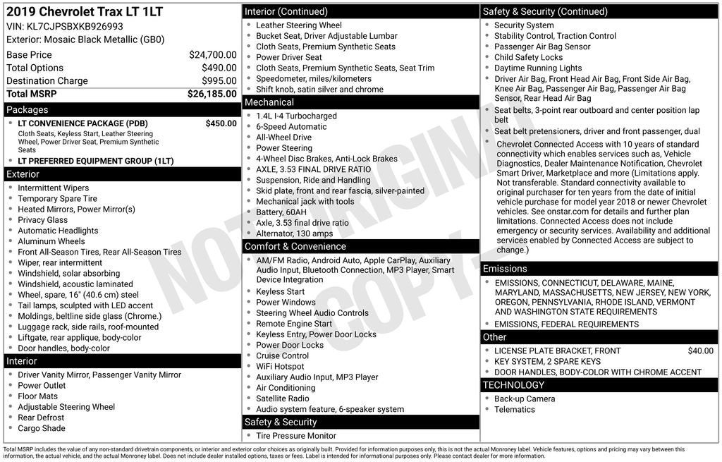 2019 Chevrolet Trax LT