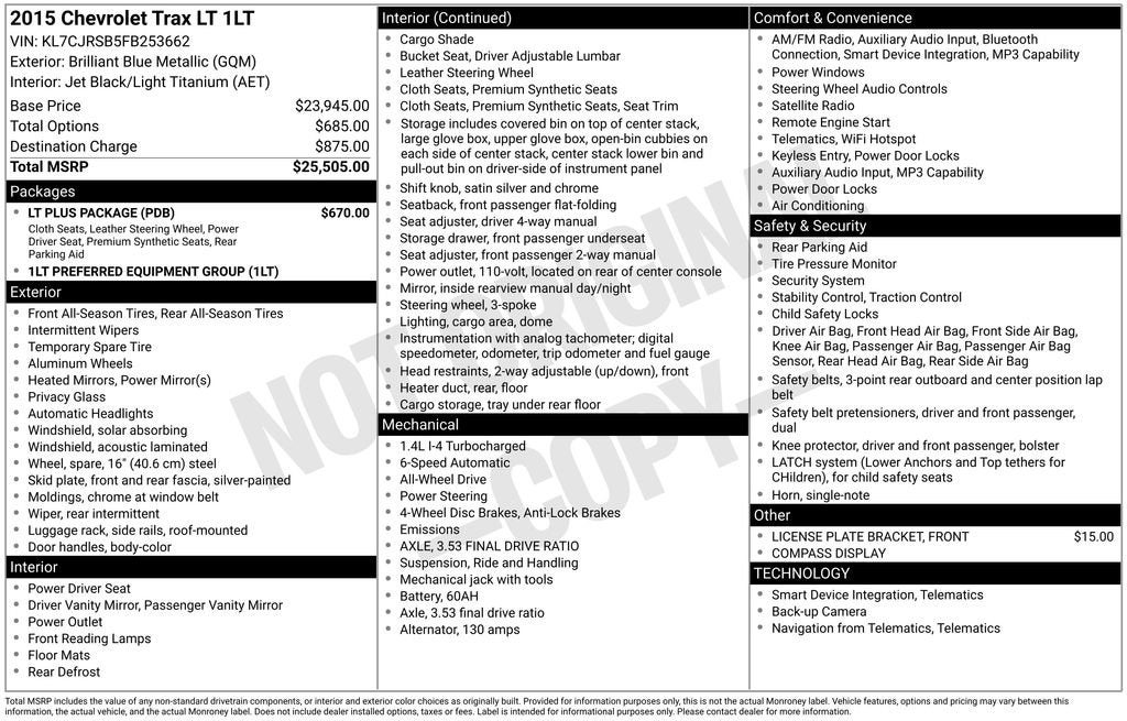 2015 Chevrolet Trax LT