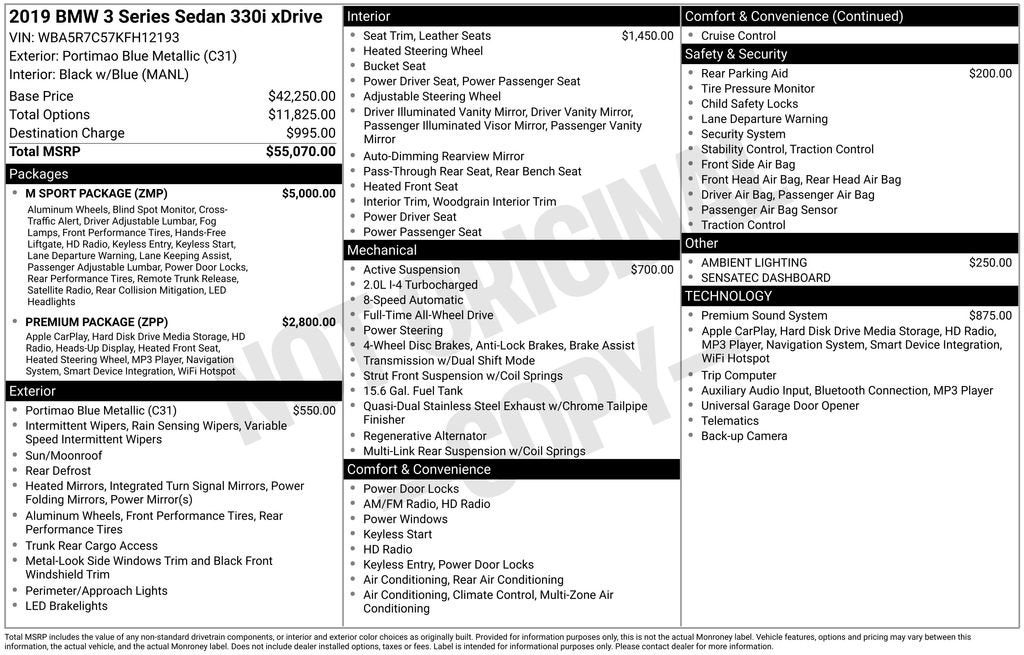 2019 BMW 3 Series 330i xDrive