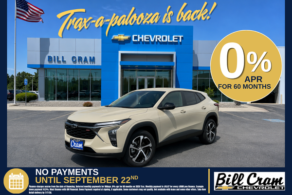 2026 Chevy Trax. 0% APR for 5 years for well-qualified buyer
