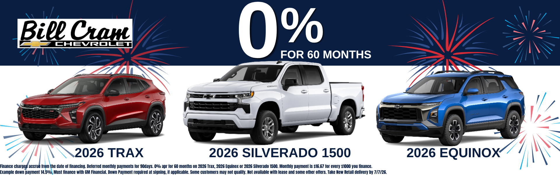 2026 Equinox,Trax,Silver 0% APR for 5 years for well-qualifi